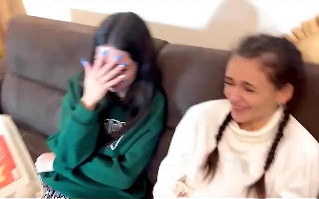 Two hot teens crave creampie fun in this steamy homemade session
