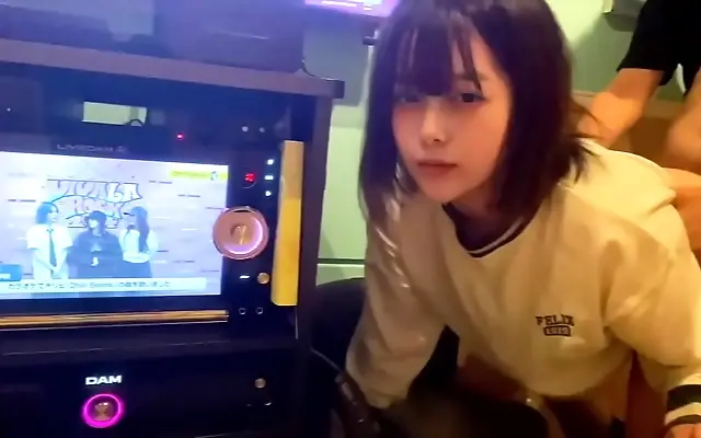 Sneaky blowjob in the karaoke booth she loves the naughty thrill