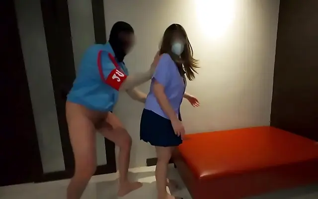 Horny Night Guard Crams Huge Cum Inside Plump Student In Dorm Room Creampie