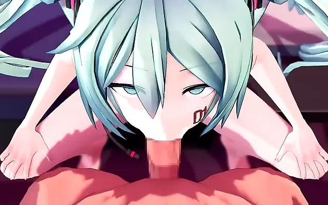 潮久久 无码国产精品 白嫩 Hatsune Miku's seductive blowjob skills shine in this MMD hentai