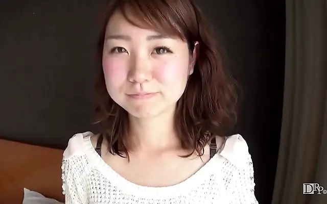 In the kitchen a Japanese beauty in uniform craves intimate bliss