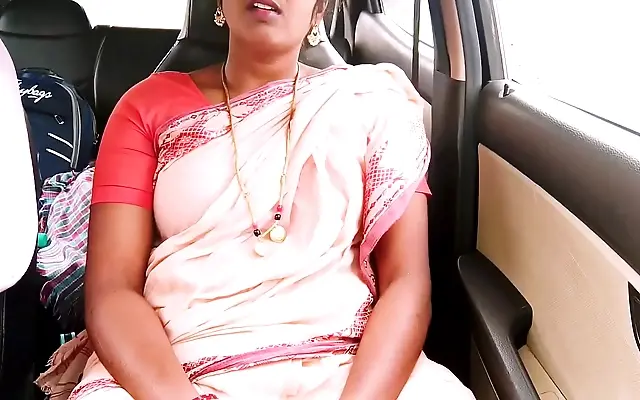 Desi Maid Seduces in Car with Sultry Telugu Dirty Talk