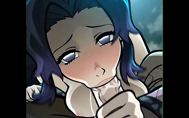Shinobu Kocho seduces with a naughty demonic blowjob fantasy