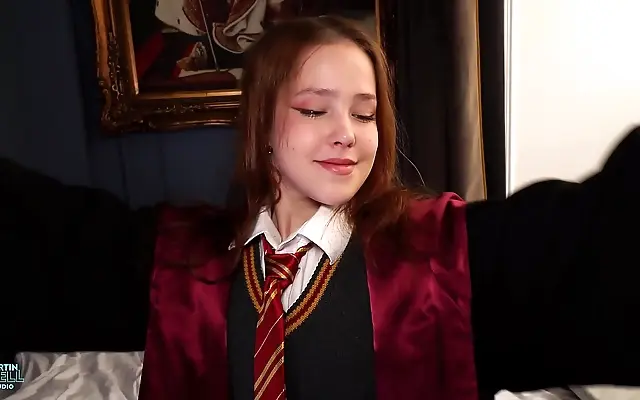 Draco Malfoy casts rough sex spells on Nicole in wild Hogwarts cosplay