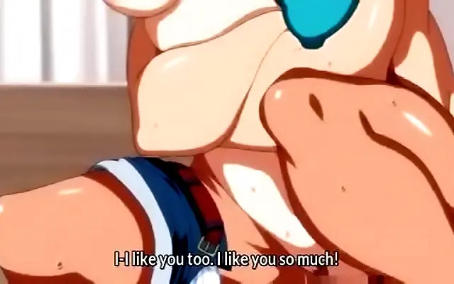 Office seduction as busty anime secretary tempts her boss with forbidden desires