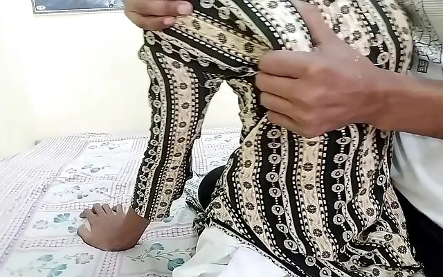 Rough passion in the bedroom with a sexy desi village beauty