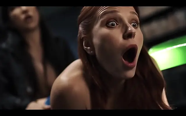 Asian Shemale Dominates Redhead in Wild Creampie Orgy
