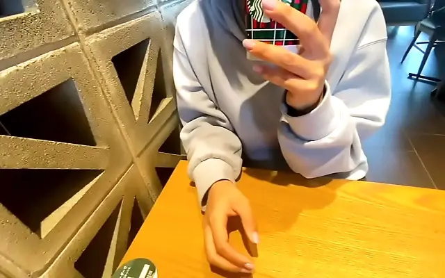 Hot Japanese teen meets for date then explodes in wild app romance night