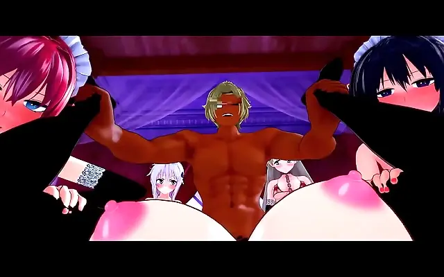 She cheats in the anime world for a naughty big tits creampie thrill