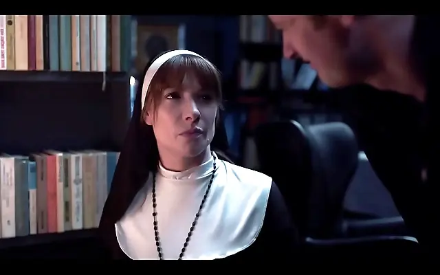 Russian Redhead Nun in Depraved Freeze Time Passion with Satan Jones
