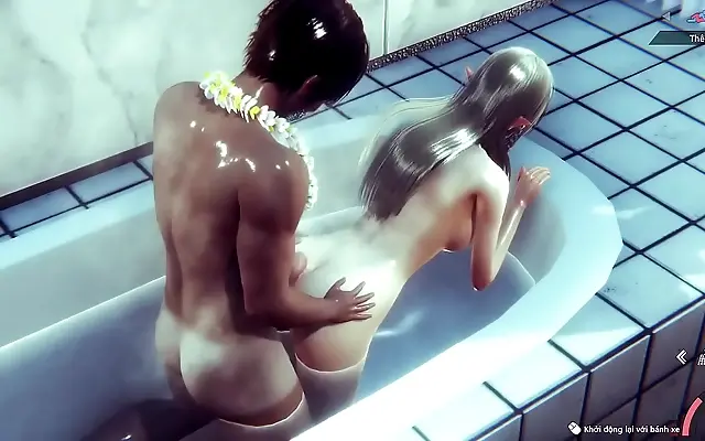 Her 3D fantasy unfolds with a seductive Japanese starlet in mesmerizing bliss