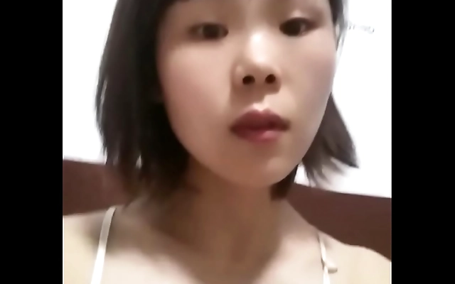 Lace lingerie hugs busty China wife in steamy solo tease