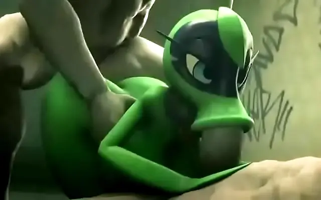 Green shadows and hot blowjob before deep anal action