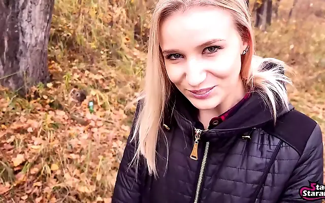 In the woods my stepbrother tempted me with a naughty offer I had to take