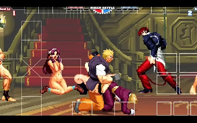 舌头伸进 公与 理伦片 Ryo sinks deep into King MUGEN for a steamy big-butt cumshot