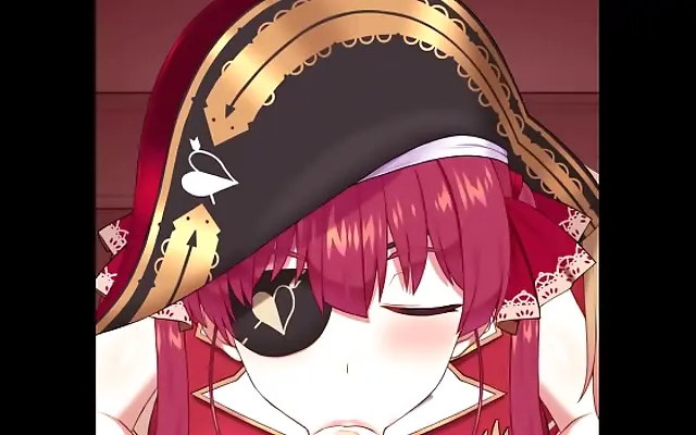 In the virtual realm Marine devours cum in an intense blowjob